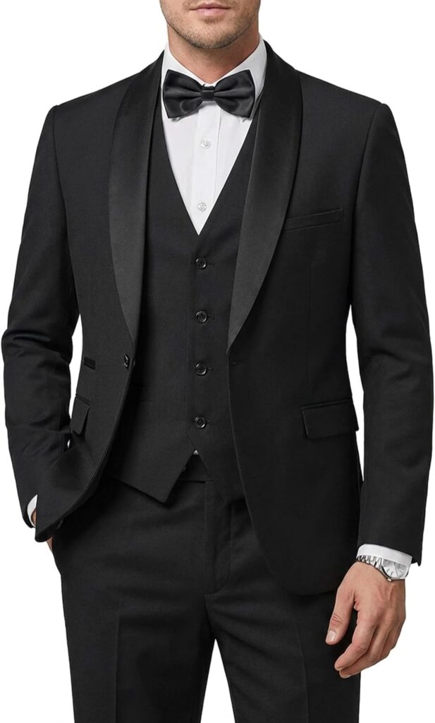 Men's 3 Piece Tuxedo Set with Tie