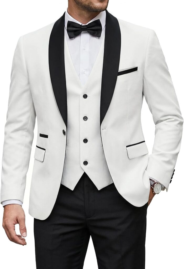 Men's 3 Piece Tuxedo Set with Bow Tie