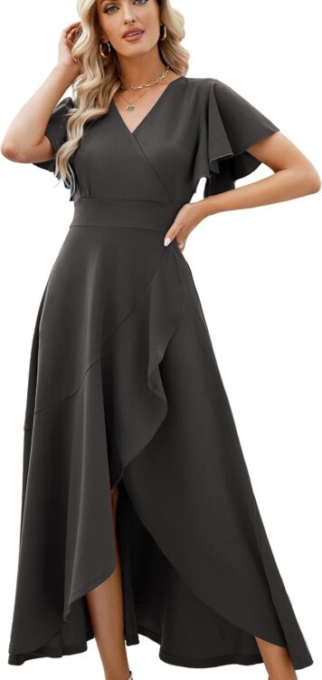 Formal Dresses for Women Gowns Evening V Neck Wedding Guest